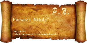 Peruzzi Niké névjegykártya